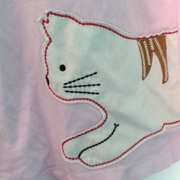 Lands End Long Sleeve Girls Cat Shirt - Picture 2 of 6
